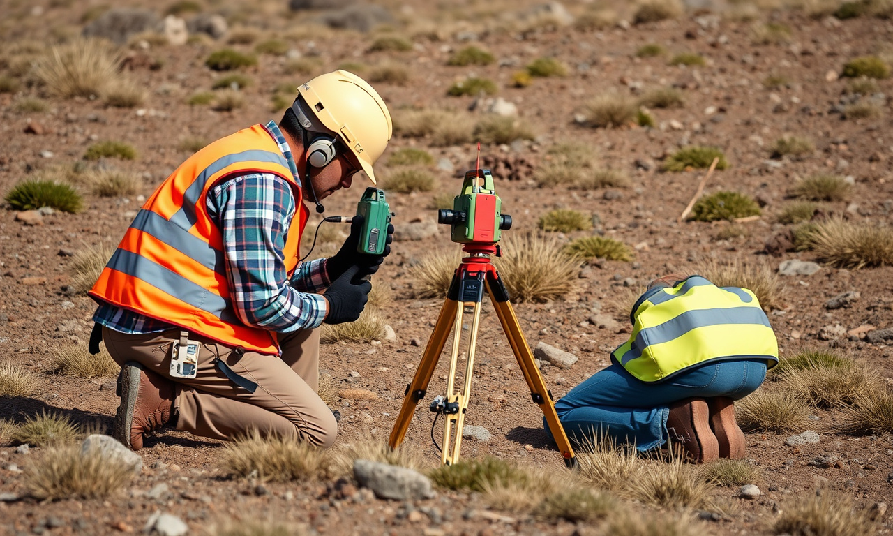 02 gnss - aerolevantamento com drone - 6 Equipe técnica medindo GCPs com receptor GNSS RTK em campo