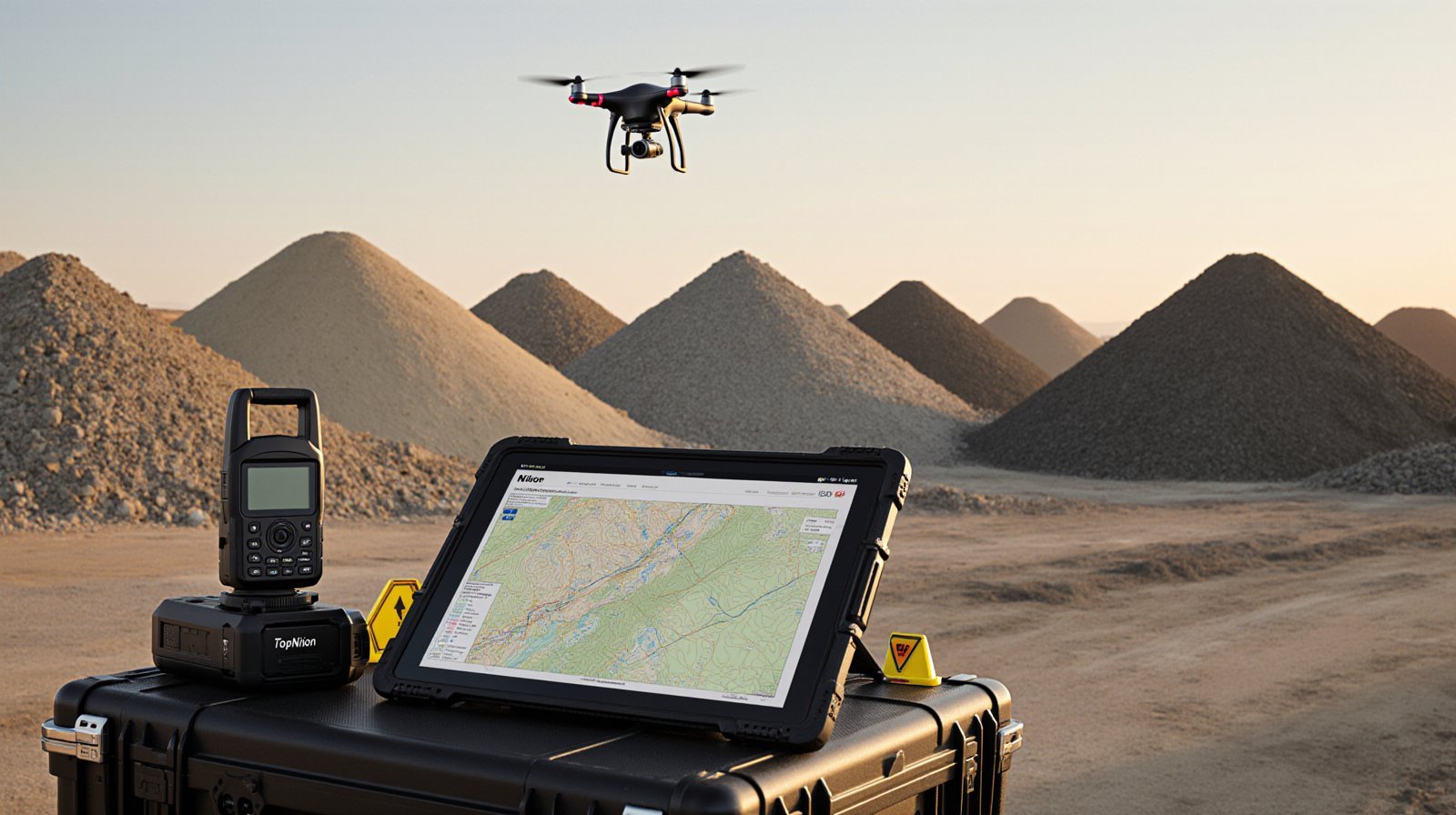 Como calcular o volume de pilhas de materiais usando dados de drone